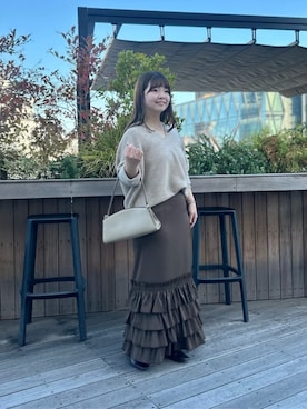 「スカートコーデ」｜RIVE DROITE officialさん（レディース・155cm）の冬コーディネート