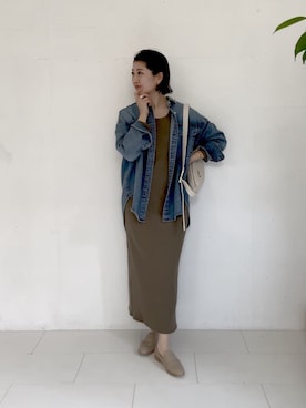 「RIVE DROITE（リヴドロワ）のアイテム（バレエシューズ）」を使った、RIVE DROITE officialさん（レディース・164cm）の冬コーディネート