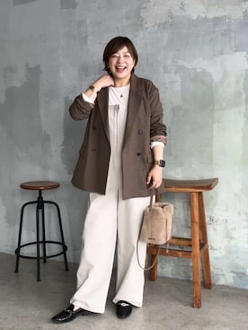 「RIVE DROITE（リヴドロワ）のアイテム（サロペット/オーバーオール）」を使った、RIVE DROITE officialさん（骨格ストレート・レディース・165cm）の夏コーディネート