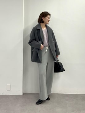 「アイテム（ボストンバッグ）」を使った、RIVE DROITE officialさん（レディース・165cm）の冬コーディネート