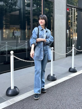 「RIVE DROITE（リヴドロワ）のアイテム（カバーオール）」を使った、RIVE DROITE officialさん（レディース・158cm）の春コーディネート