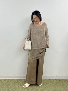 「RIVE DROITE（リヴドロワ）のアイテム」を使った、RIVE DROITE officialさん（レディース・159cm）の冬コーディネート