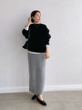 「RIVE DROITE（リヴドロワ）のアイテム（バレエシューズ）」を使った、RIVE DROITE officialさん（レディース・160cm）の秋コーディネート