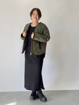 「アイテム（ダウンジャケット/コート）」を使った、RIVE DROITE officialさん（レディース・161cm）の冬コーディネート