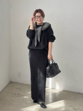 「RIVE DROITE（リヴドロワ）のレザービットローファー（ローファー）」を使った、RIVE DROITE officialさん（レディース・161cm）の秋コーディネート