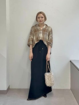 「RIVE DROITE（リヴドロワ）のアイテム」を使った、RIVE DROITE officialさん（レディース・154cm）の秋コーディネート