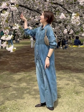 「RIVE DROITE（リヴドロワ）のアイテム（バッグ）」を使った、RIVE DROITE officialさん（レディース・165cm）の春コーディネート