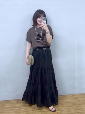 「RIVE DROITE（リヴドロワ）のアイテム」を使った、RIVE DROITE officialさん（レディース・152cm）の夏コーディネート