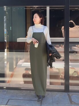 「キャミワンピース」｜RIVE DROITE officialさん（レディース・160cm）の冬コーディネート