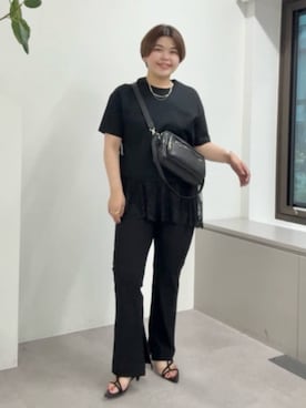 「RIVE DROITE（リヴドロワ）のアイテム（ショルダーバッグ）」を使った、RIVE DROITE officialさん（レディース・161cm）の夏コーディネート