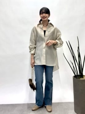 「RIVE DROITE（リヴドロワ）のアイテム（バレエシューズ）」を使った、RIVE DROITE officialさん（レディース・163cm）の春コーディネート