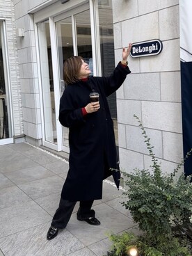 「アイテム（その他アウター、ブルー系）」を使った、RIVE DROITE officialさん（レディース・165cm）の秋コーディネート