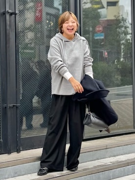 「RIVE DROITE（リヴドロワ）の【収納力抜群】2wayハンドルバッグ（ハンドバッグ）」を使った、RIVE DROITE officialさん（レディース・165cm）の秋コーディネート