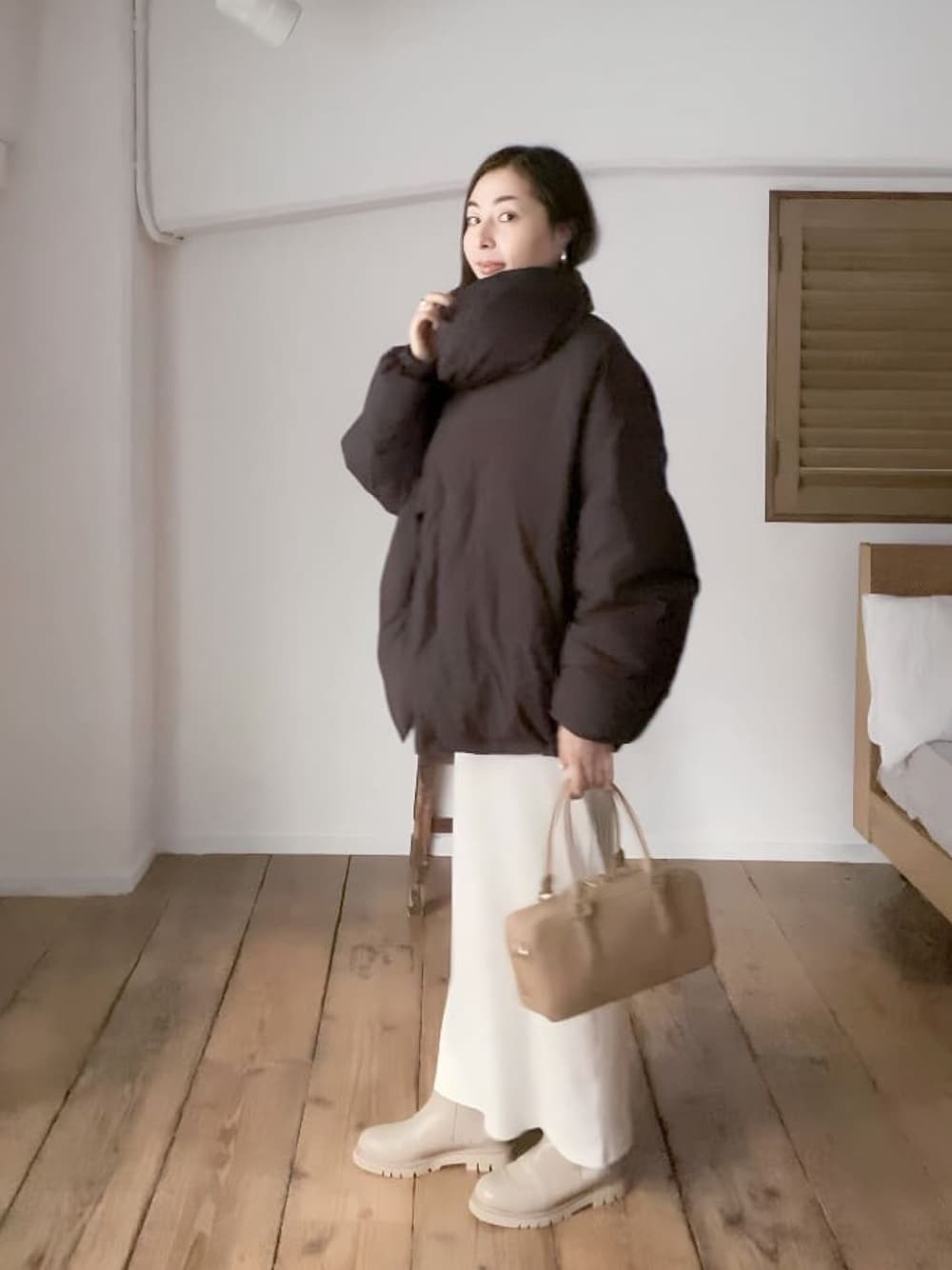 リヴドロワダークブラウン ダウンジャケット