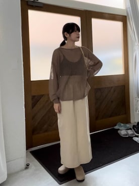 「チョコ色に染まれ」｜「アイテム（その他シューズ）」を使った、RIVE DROITE officialさん（レディース・163cm）の冬コーディネート