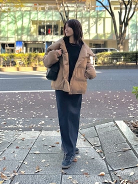 「RIVE DROITE（リヴドロワ）のアイテム（ダウンジャケット/コート）」を使った、RIVE DROITE officialさん（骨格ウェーブ・レディース・158cm）の冬コーディネート