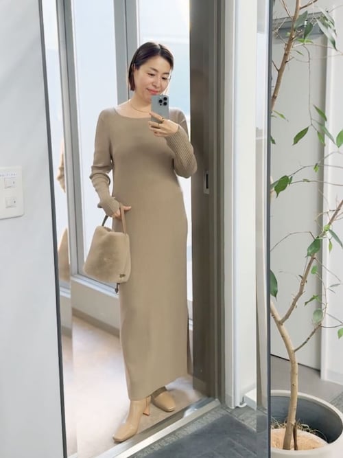 RIVE DROITE ／リヴドロワ／ラウンドネック2WAYワンピース