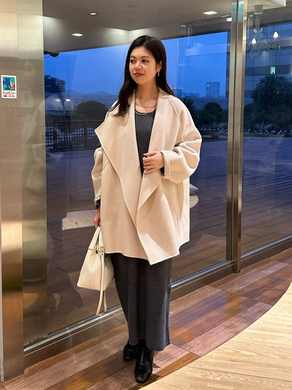 ROTE リヴドロワ ショールカラー リバーコート 軽やかな着心地