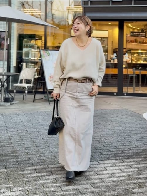 リヴドロワ【MONN.:.(モン)】LOOSE DENIM SKIRT セール】【MONN.:.(モン)】LOOSE DENIM SKIRT（デニムスカート）｜RIVE