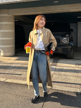 「アイテム（バレエシューズ）」を使った、RIVE DROITE officialさん（レディース・160cm）の冬コーディネート