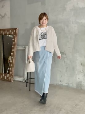 「RIVE DROITE（リヴドロワ）のアイテム（アクセサリー）」を使った、RIVE DROITE officialさん（レディース・165cm）の秋コーディネート