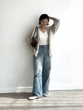 「RIVE DROITE（リヴドロワ）のアイテム（バレエシューズ）」を使った、RIVE DROITE officialさん（レディース・165cm）の夏コーディネート