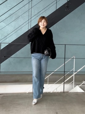 「RIVE DROITE（リヴドロワ）のアイテム（バレエシューズ）」を使った、RIVE DROITE officialさん（レディース・165cm）の秋コーディネート