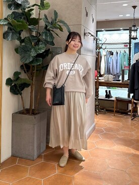 「RIVE DROITE（リヴドロワ）のアイテム（バレエシューズ）」を使った、RIVE DROITE officialさん（レディース・155cm）の冬コーディネート