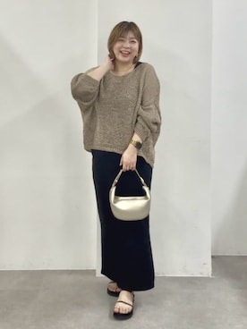 「RIVE DROITE（リヴドロワ）のアイテム（バッグ）」を使った、RIVE DROITE officialさん（レディース・165cm）の春コーディネート