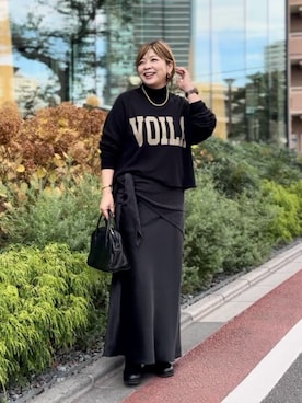 「アイテム（ストール/ショール）」を使った、RIVE DROITE officialさん（レディース・165cm）の秋コーディネート