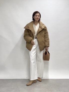 「RIVE DROITE（リヴドロワ）のアイテム（ダウンジャケット/コート）」を使った、RIVE DROITE officialさん（骨格ウェーブ・レディース・165cm）の秋コーディネート