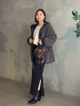 「おでかけコーデ」｜「アイテム（その他アウター）」を使った、RIVE DROITE officialさん（レディース・160cm）の冬コーディネート