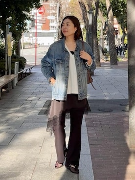 「RIVE DROITE（リヴドロワ）のアイテム」を使った、RIVE DROITE officialさん（レディース・160cm）の冬コーディネート