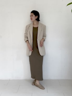 「RIVE DROITE（リヴドロワ）のアイテム（バレエシューズ）」を使った、RIVE DROITE officialさん（レディース・164cm）の冬コーディネート