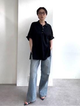 「RIVE DROITE（リヴドロワ）のアイテム（パンツ）」を使った、RIVE DROITE officialさん（レディース・160cm）の春コーディネート