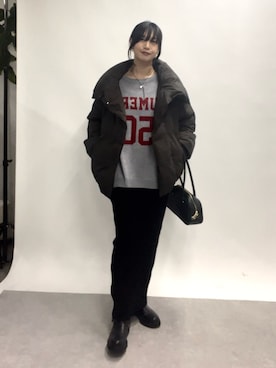 「RIVE DROITE（リヴドロワ）のアイテム（ダウンジャケット/コート）」を使った、RIVE DROITE officialさん（骨格ウェーブ・レディース・161cm）の秋コーディネート