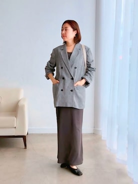 「RIVE DROITE（リヴドロワ）の【コーデのポイントに】レザーボディバッグ（ハンドバッグ）」を使った、RIVE DROITE officialさん（レディース・160cm）の冬コーディネート