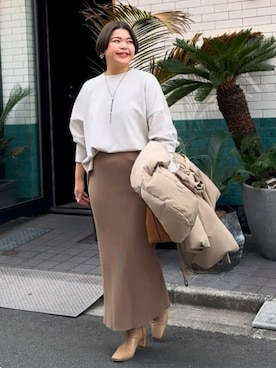 「RIVE DROITE（リヴドロワ）のアイテム（ブーツ）」を使った、RIVE DROITE officialさん（骨格ウェーブ・レディース・161cm）の冬コーディネート