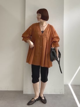 「RIVE DROITE（リヴドロワ）のアイテム（アクセサリー）」を使った、RIVE DROITE officialさん（レディース・158cm）の春コーディネート