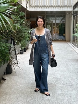 「RIVE DROITE（リヴドロワ）のアイテム（サロペット/オーバーオール）」を使った、RIVE DROITE officialさん（骨格ウェーブ・レディース・165cm）の夏コーディネート