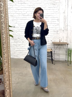 「RIVE DROITE（リヴドロワ）の【収納力抜群】2wayハンドルバッグ（ハンドバッグ）」を使った、RIVE DROITE officialさん（レディース・161cm）の秋コーディネート