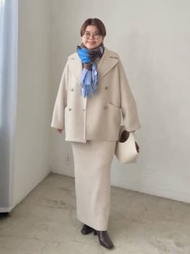 「アイテム（ピアス（両耳用））」を使った、RIVE DROITE officialさん（レディース・161cm）の秋コーディネート