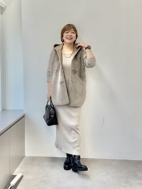 「アイテム（ワンピース/ドレス）」を使った、RIVE DROITE officialさん（レディース・165cm）の秋コーディネート