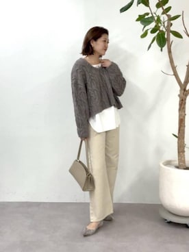 「アイテム（チョーカー）」を使った、RIVE DROITE officialさん（レディース・165cm）の冬コーディネート