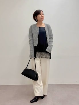 「RIVE DROITE（リヴドロワ）の【収納力抜群】2wayハンドルバッグ（ハンドバッグ）」を使った、RIVE DROITE officialさん（レディース・155cm）の秋コーディネート