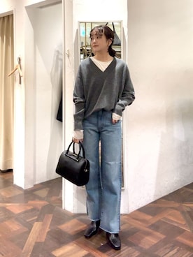 「RIVE DROITE（リヴドロワ）のアイテム（ブーツ）」を使った、RIVE DROITE officialさん（骨格ウェーブ・レディース・157cm）の冬コーディネート