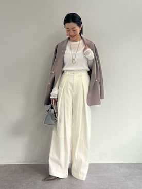 「RIVE DROITE（リヴドロワ）のアイテム」を使った、RIVE DROITE officialさん（レディース・159cm）の冬コーディネート