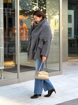 「アイテム（ピーコート）」を使った、RIVE DROITE officialさん（レディース・165cm）の秋コーディネート