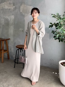 「RIVE DROITE（リヴドロワ）のアイテム（バッグ）」を使った、RIVE DROITE officialさん（レディース・157cm）の夏コーディネート