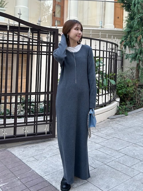 リヴドロワ 長袖 リブニットワンピース サイズ：38 セール】2サイズ